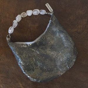 Whiting and Davis Stone handle purse